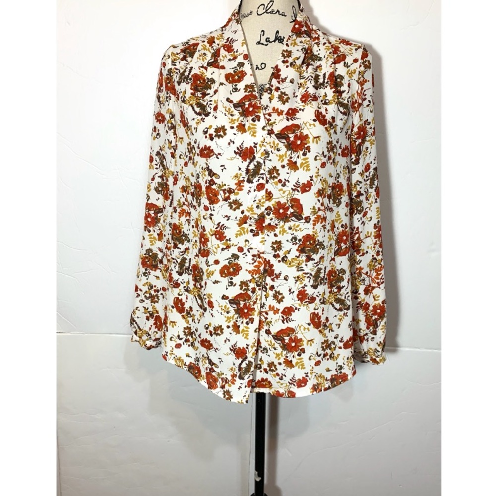Adrianna Papell Floral autumn Blouse